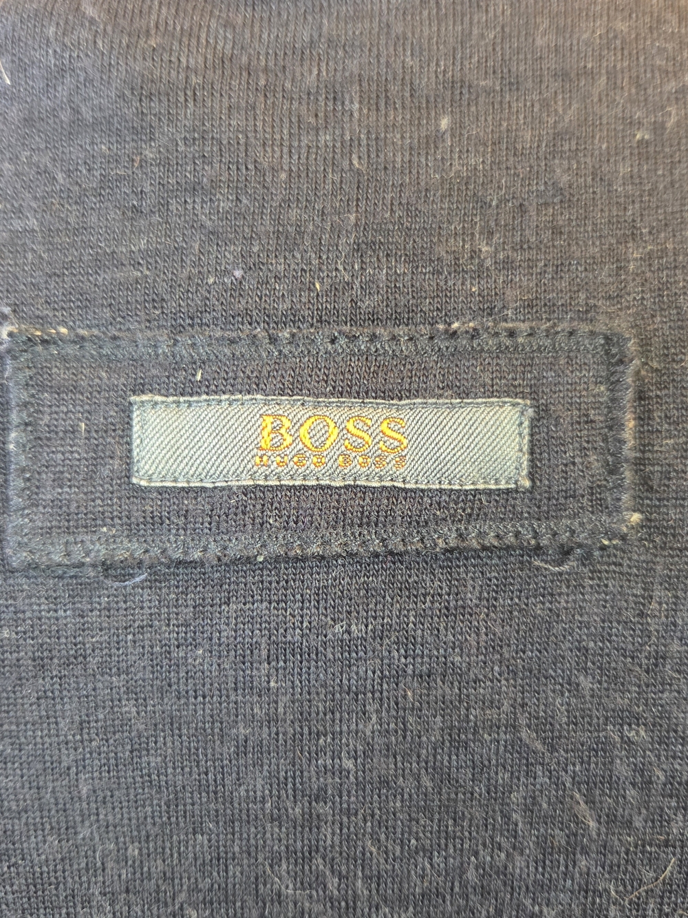 Hugo Boss Navy Button Up Cardigan with Purple Trim Size Large - Picture 5 of 7